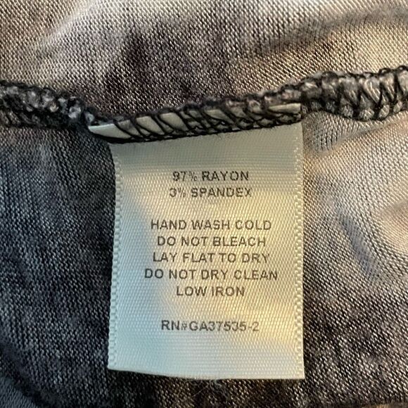 Monteau Strapless Off The Shoulder Jumpsuit Black White Tie Dye‎ Paisley Print S - Picture 7 of 8